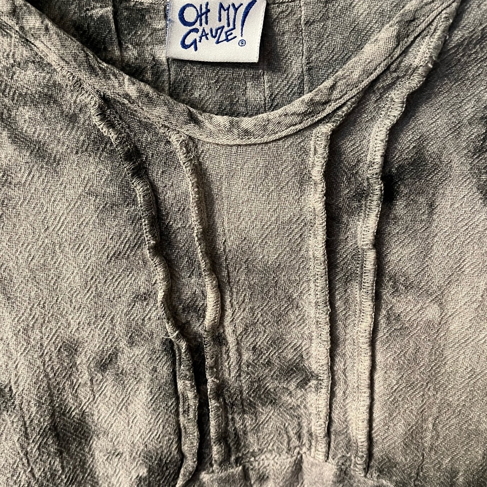 Oh My Gauze Charcoal Tie-Dye Tunic Womens Top size 1 - Picture 4 of 6